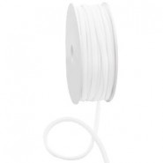 Stitched elastisch Ibiza koord White